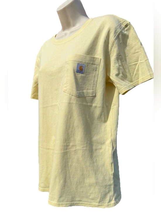 Carhartt Tops - Carhartt Pocket T Shirt Yellow Loose Fit Heavyweight Cotton Small